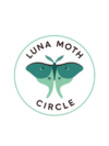 Luna Moth Circle Logo